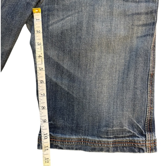 Vintage Farlow Jeans Low Rise Shorts Bermuda Style Embroidered Size 11 Juniors - Picture 5 of 12